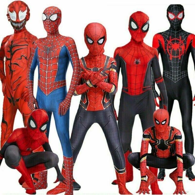 SpiderMan Costume Cosplay Spider-Man Jumpsuit Halloween Costume for Kids