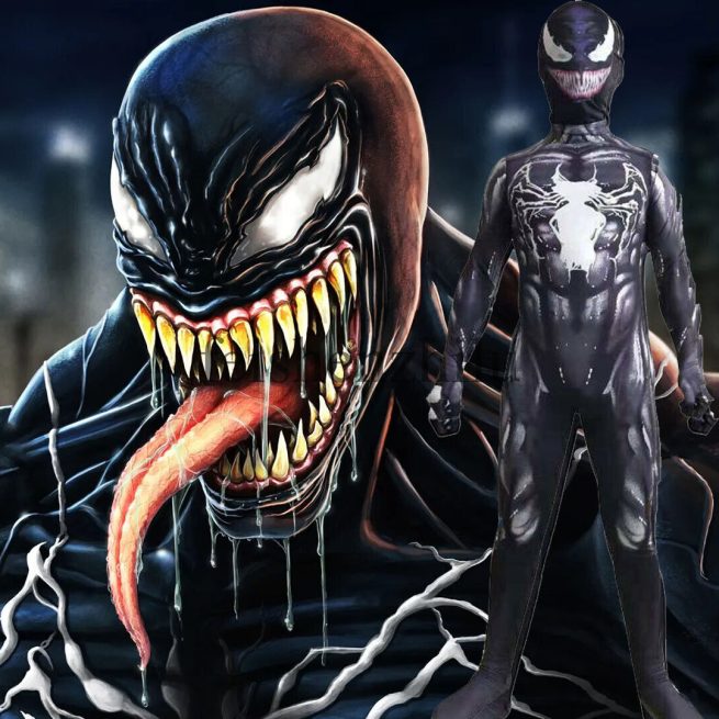 Venom Spiderman Costume, Cosplay for Adults and Kids
