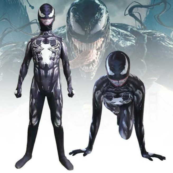 Halloween Venom Costume Kids Boys Cosplay Costume
