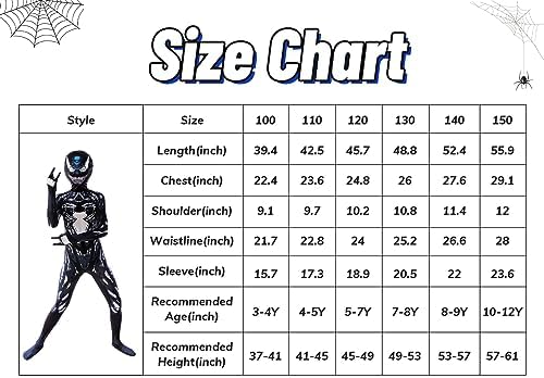Venom Costume Kids,  Venom Cosplay costume Spandex Jumpsuit